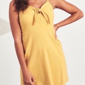 Hollister Yellow Tie Front Yellow Dress Size S, Worn Once